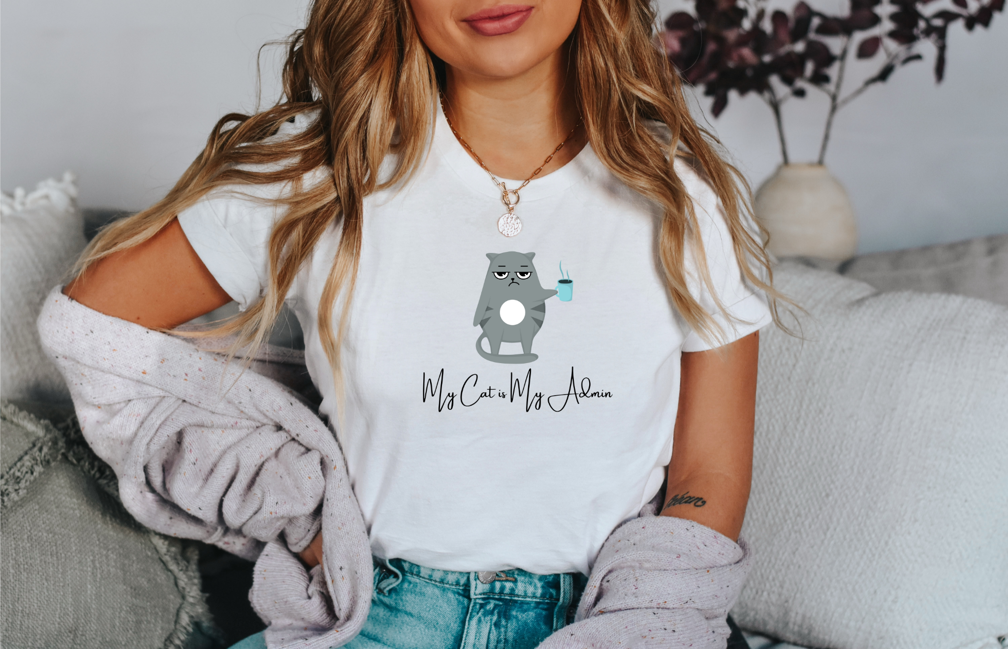 My Cat is My Admin Women's Graphic Tee