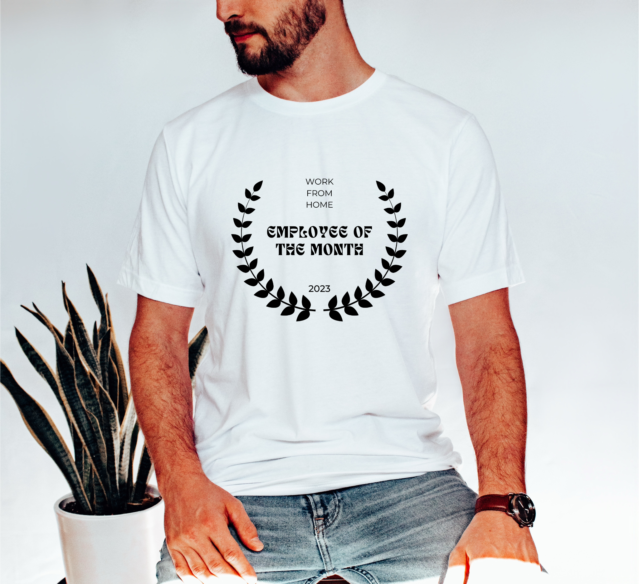 WFH Employee of the Month Funny Men's Graphic Tee