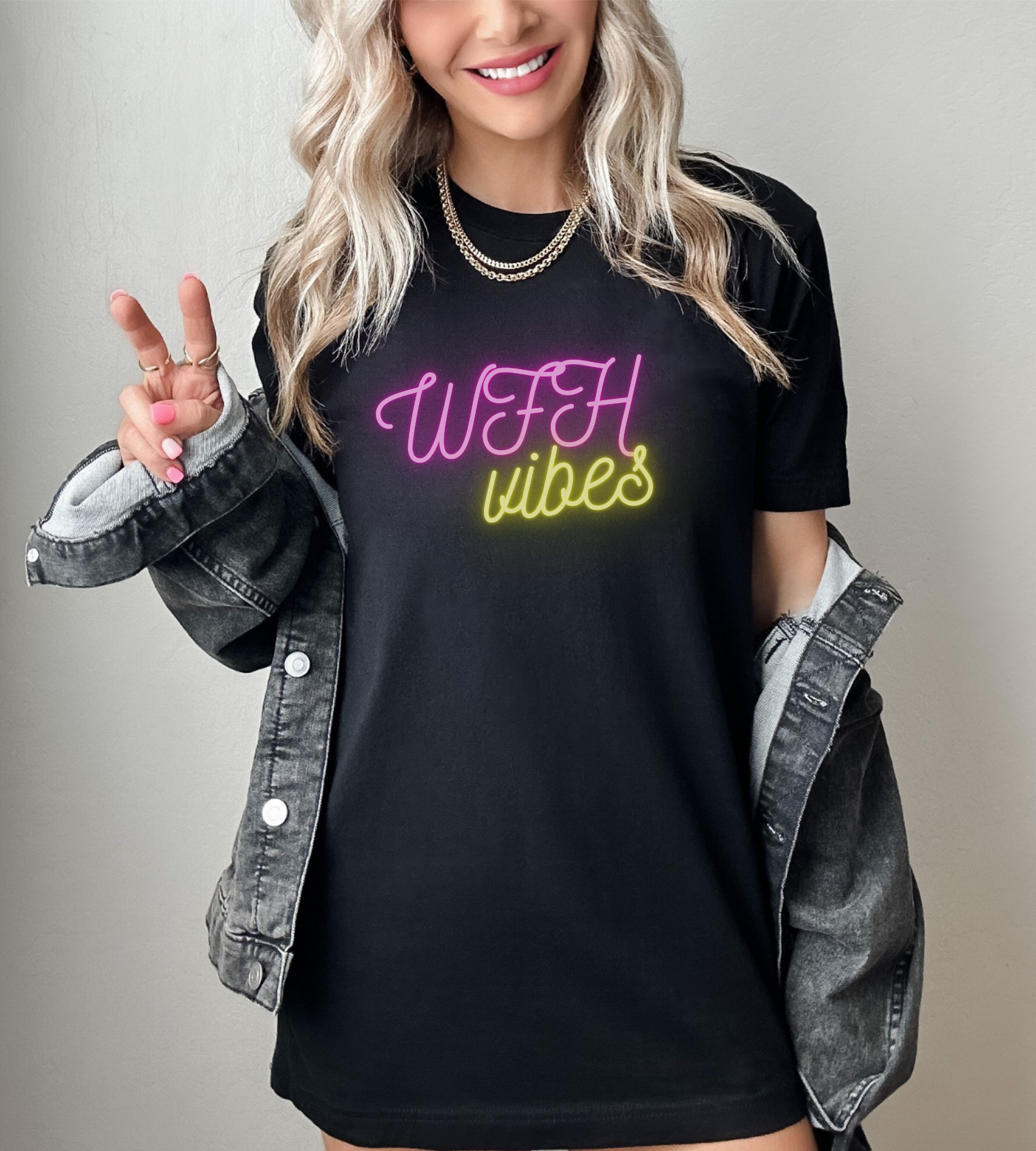 WFH Vibes Cute Women's Graphic Tee